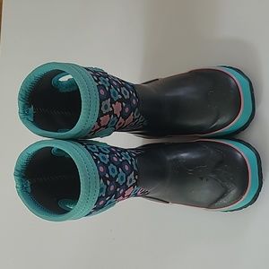 Bogs kids grasp flower insulated rain boots